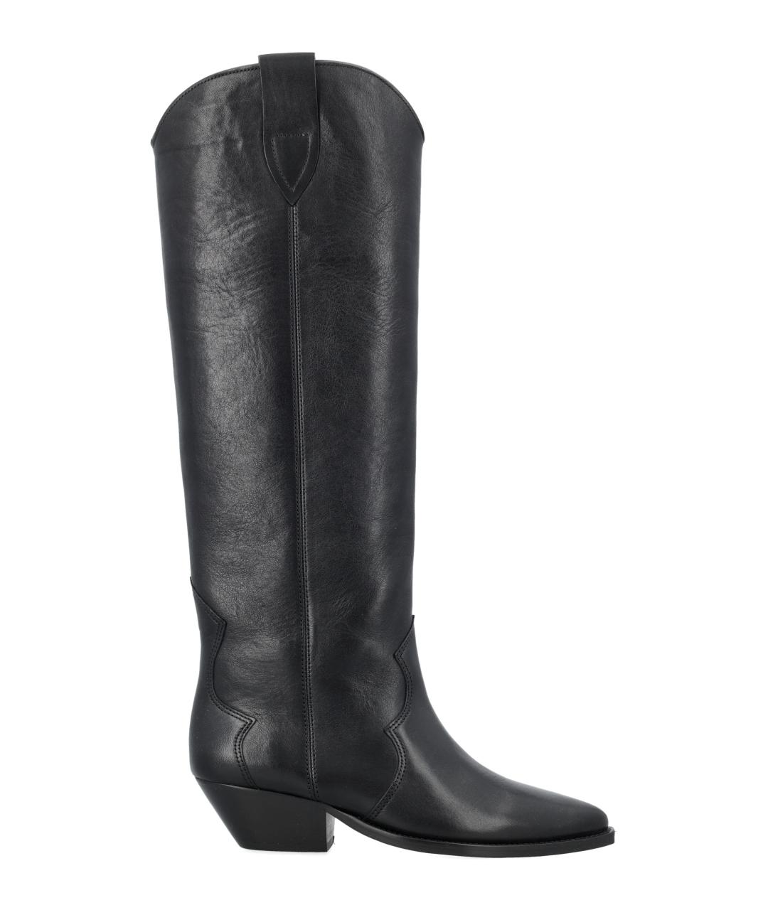 ISABEL MARANT Черные кожаные сапоги, фото 1
