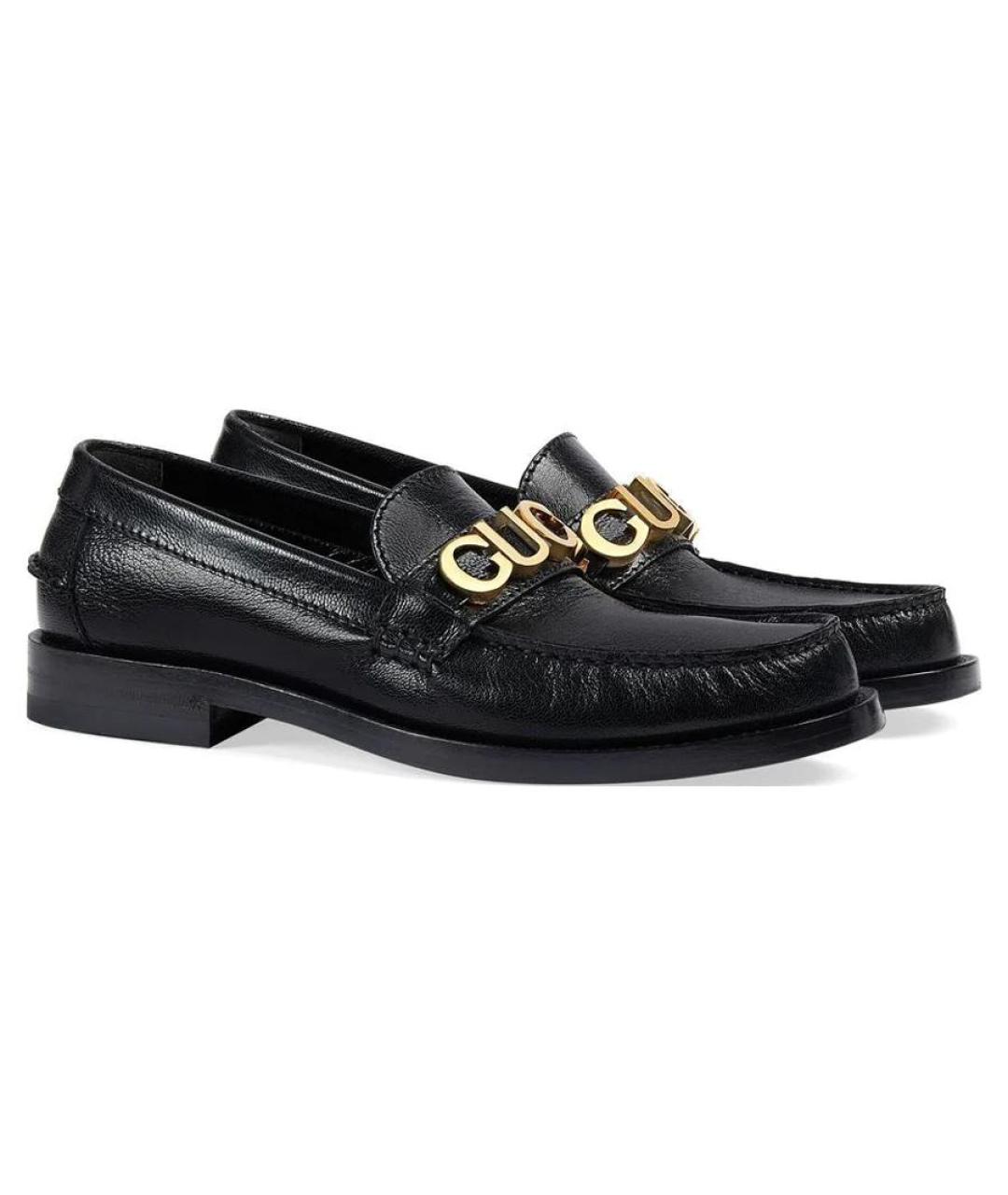 GUCCI Черные кожаные лоферы, фото 3
