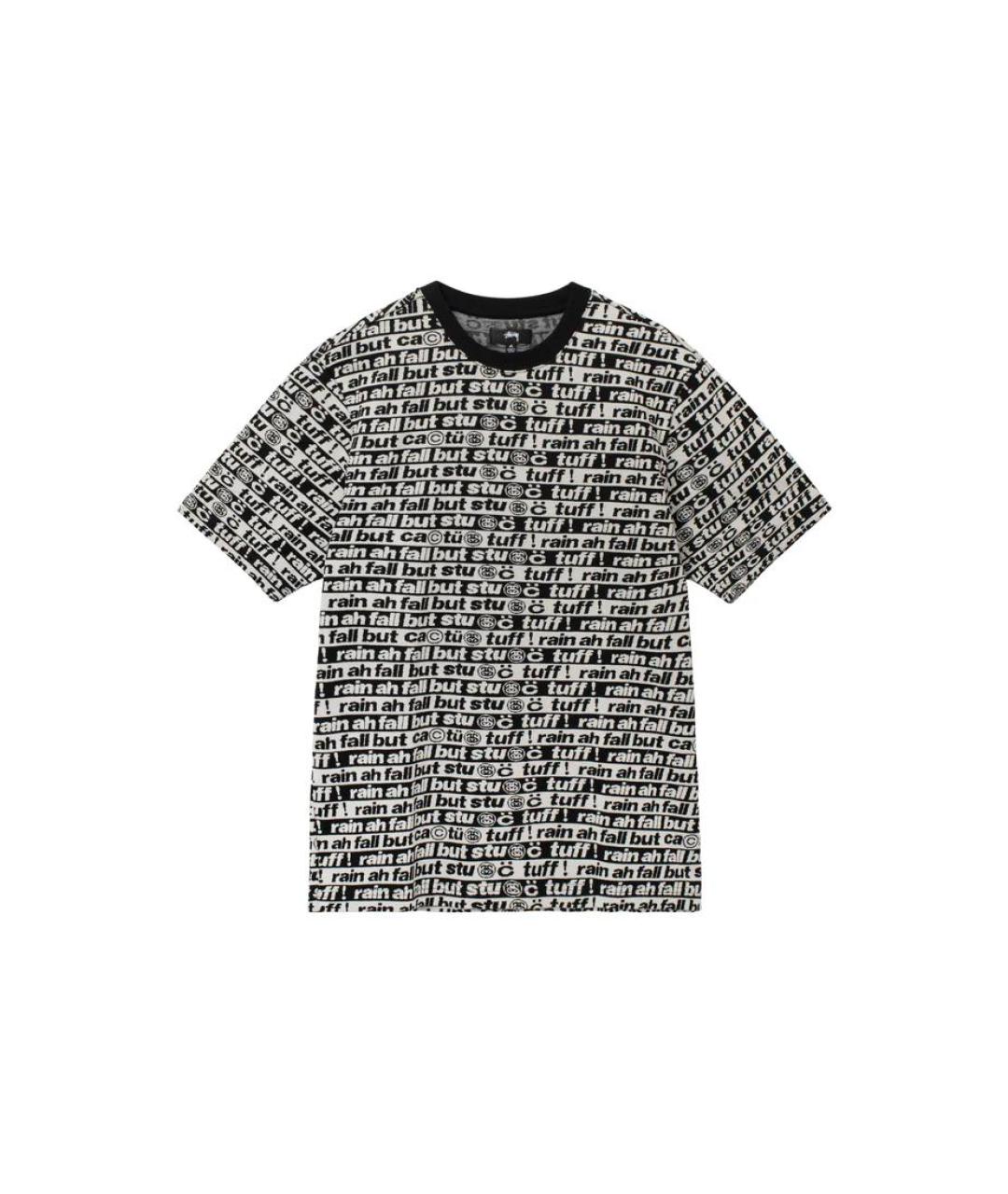 STUSSY Черная хлопковая футболка, фото 1