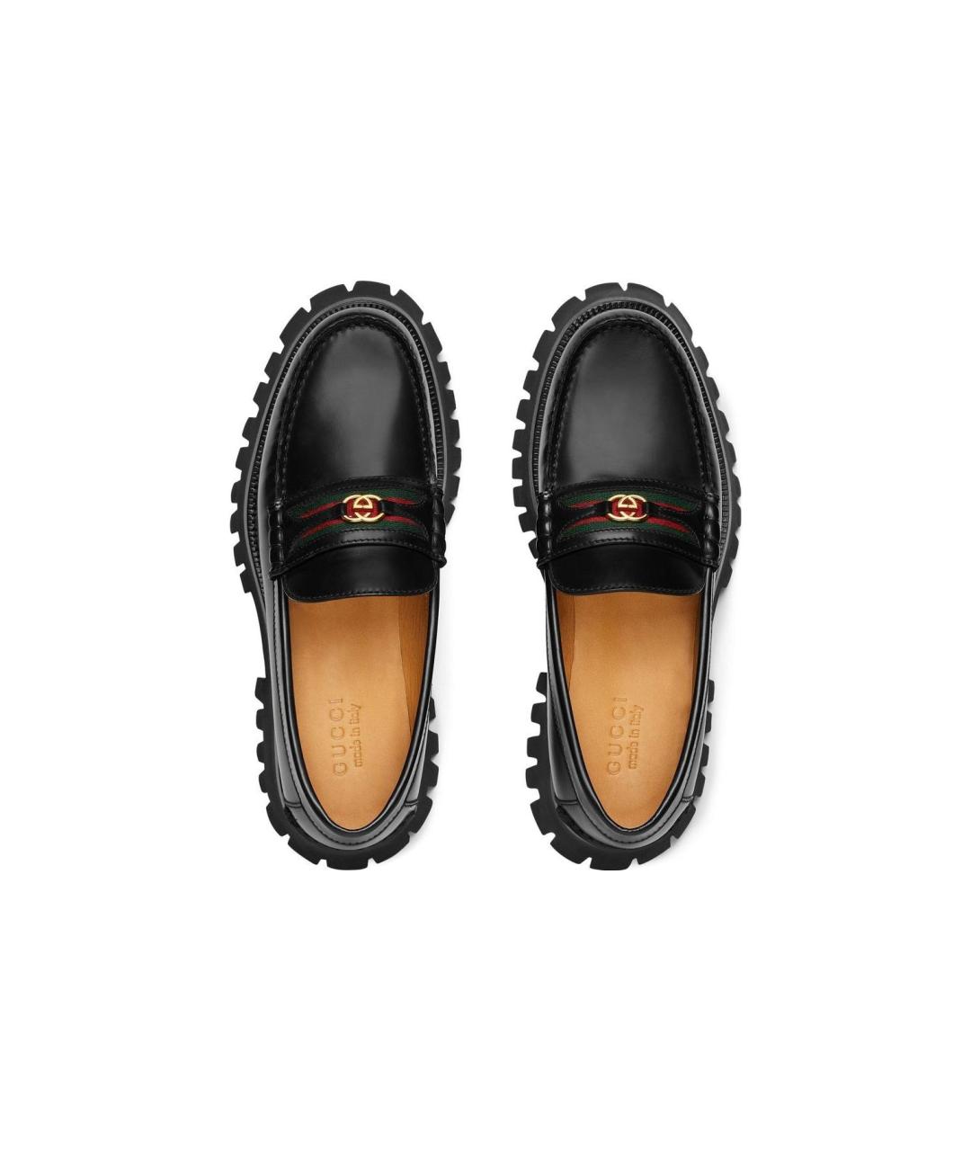 GUCCI Черные кожаные лоферы, фото 4