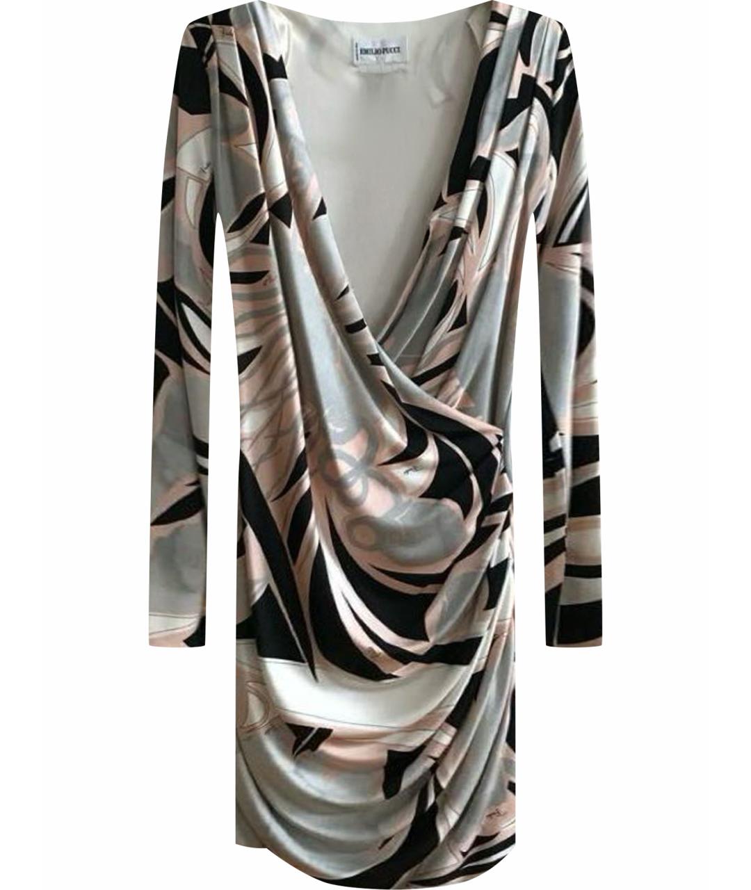 EMILIO PUCCI Серое вискозное платье, фото 1