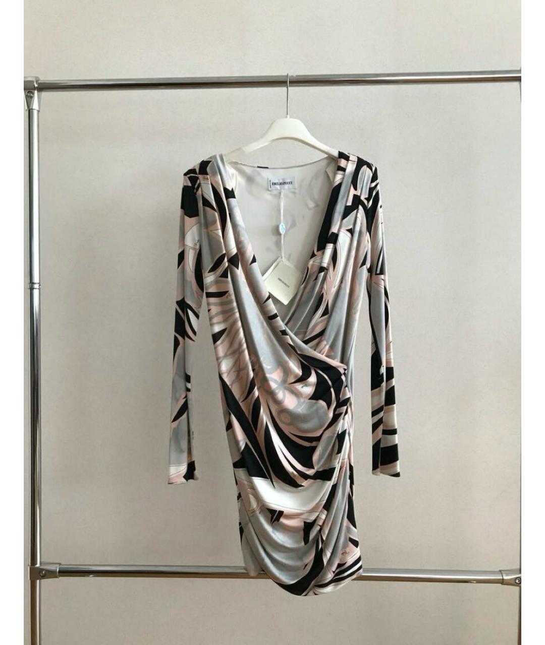 EMILIO PUCCI Серое вискозное платье, фото 5