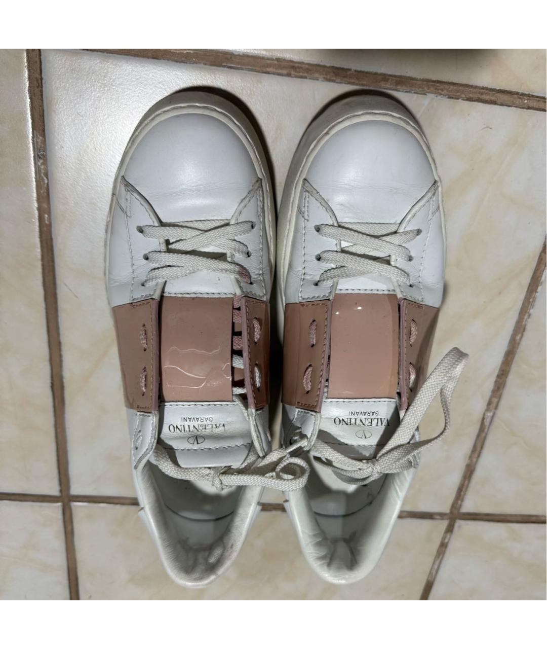 VALENTINO Белые кожаные кеды, фото 3