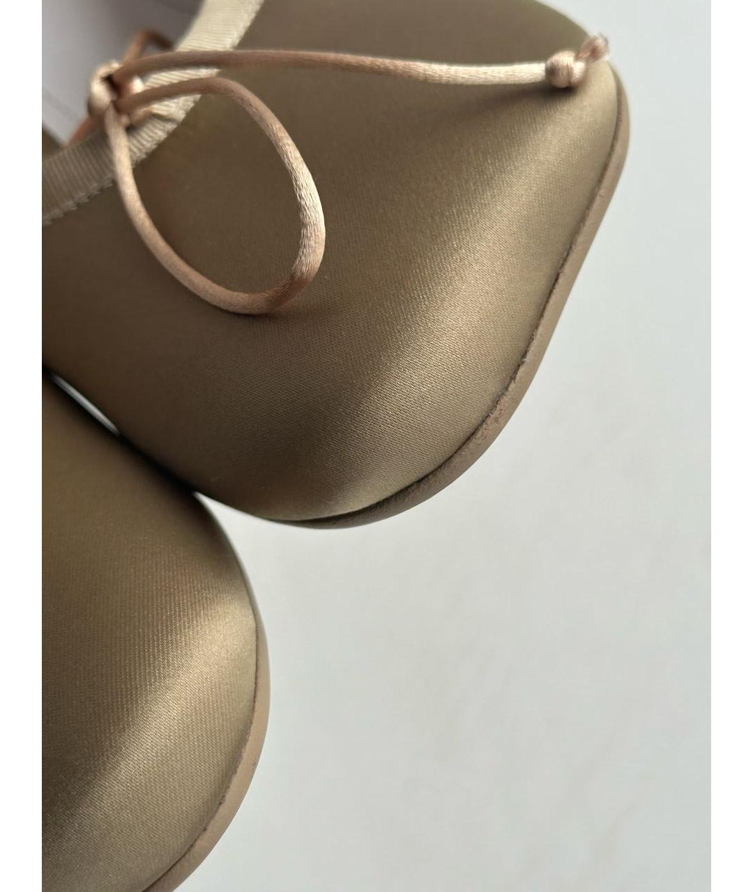 MM6 MAISON MARGIELA Бежевые текстильные мюли, фото 9