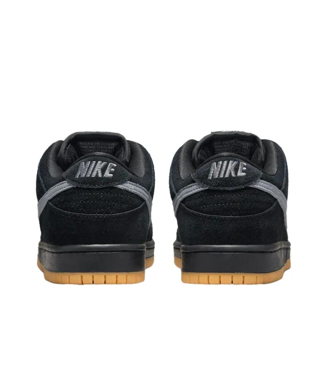 NIKE Черные текстильные низкие кроссовки / кеды, фото 5