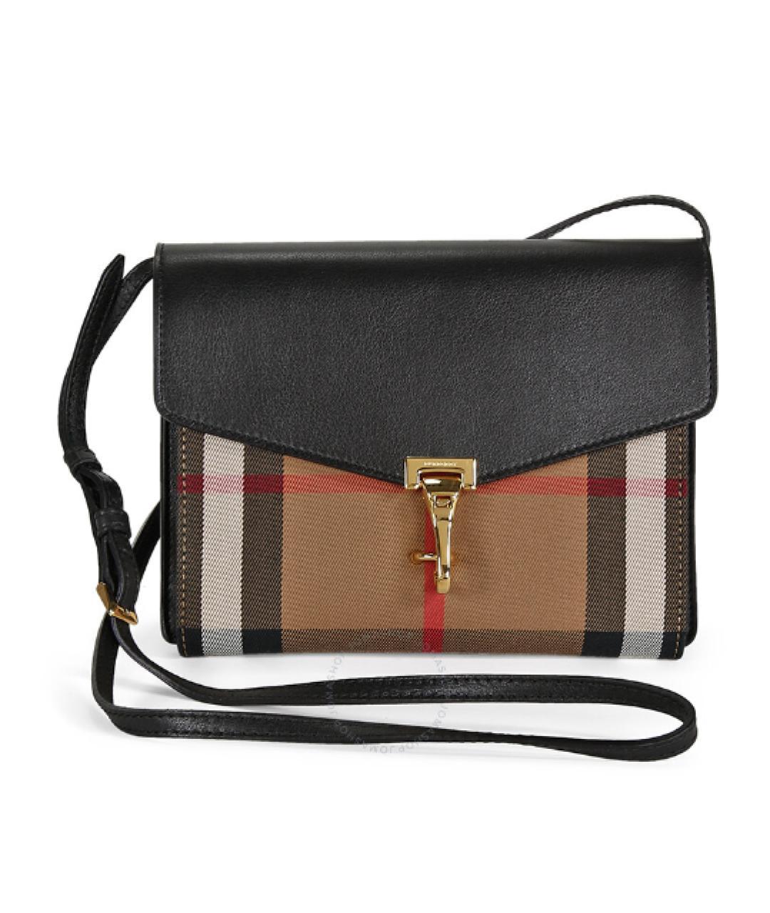 BURBERRY Черная кожаная сумка через плечо, фото 1