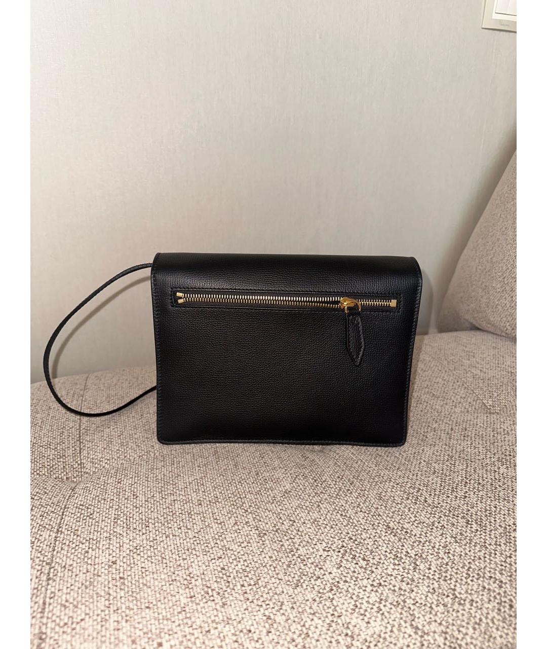 BURBERRY Черная кожаная сумка через плечо, фото 4