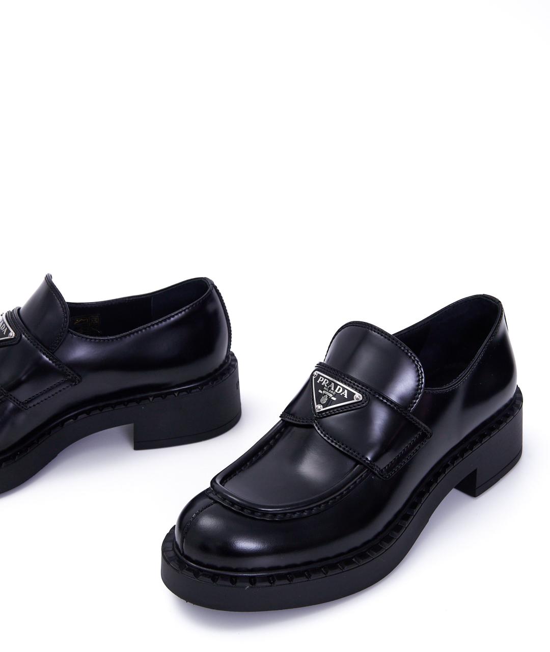 PRADA Черные кожаные ботинки, фото 2