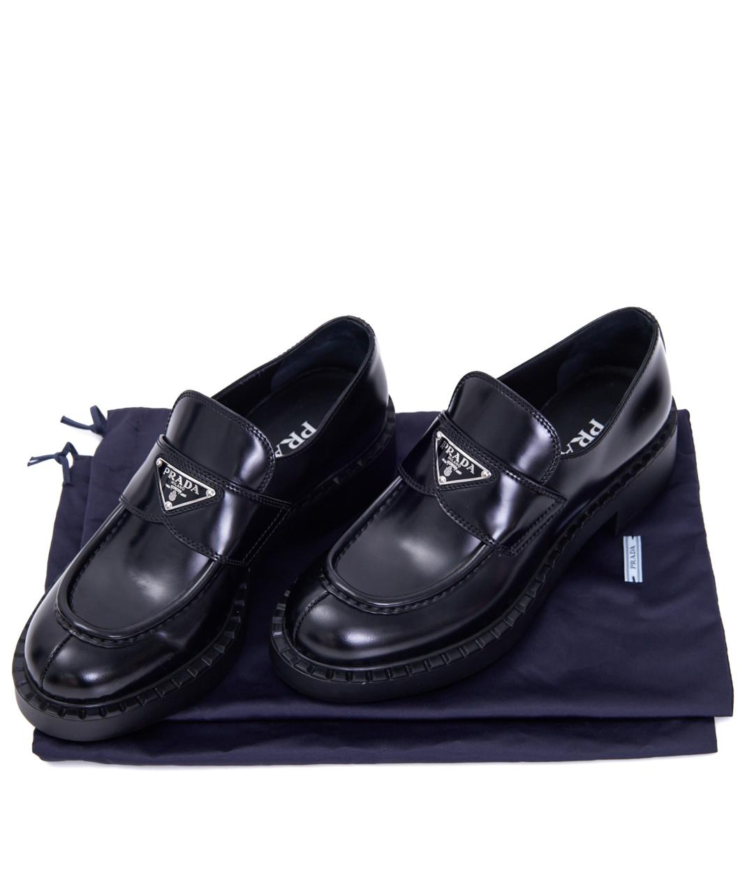 PRADA Черные кожаные ботинки, фото 6