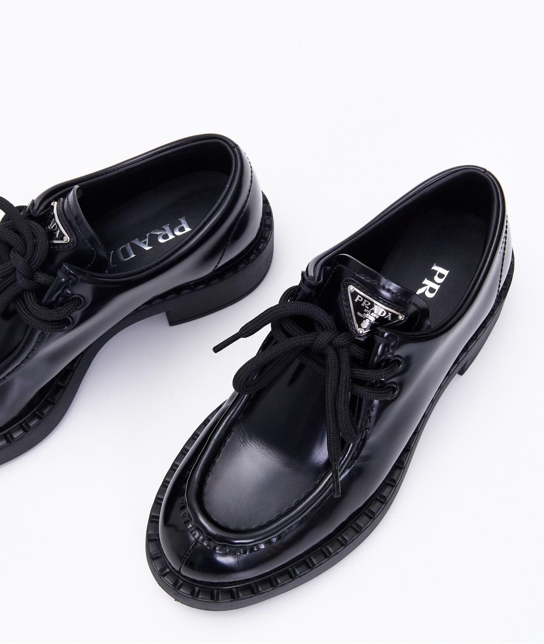 PRADA Черные кожаные ботинки, фото 6