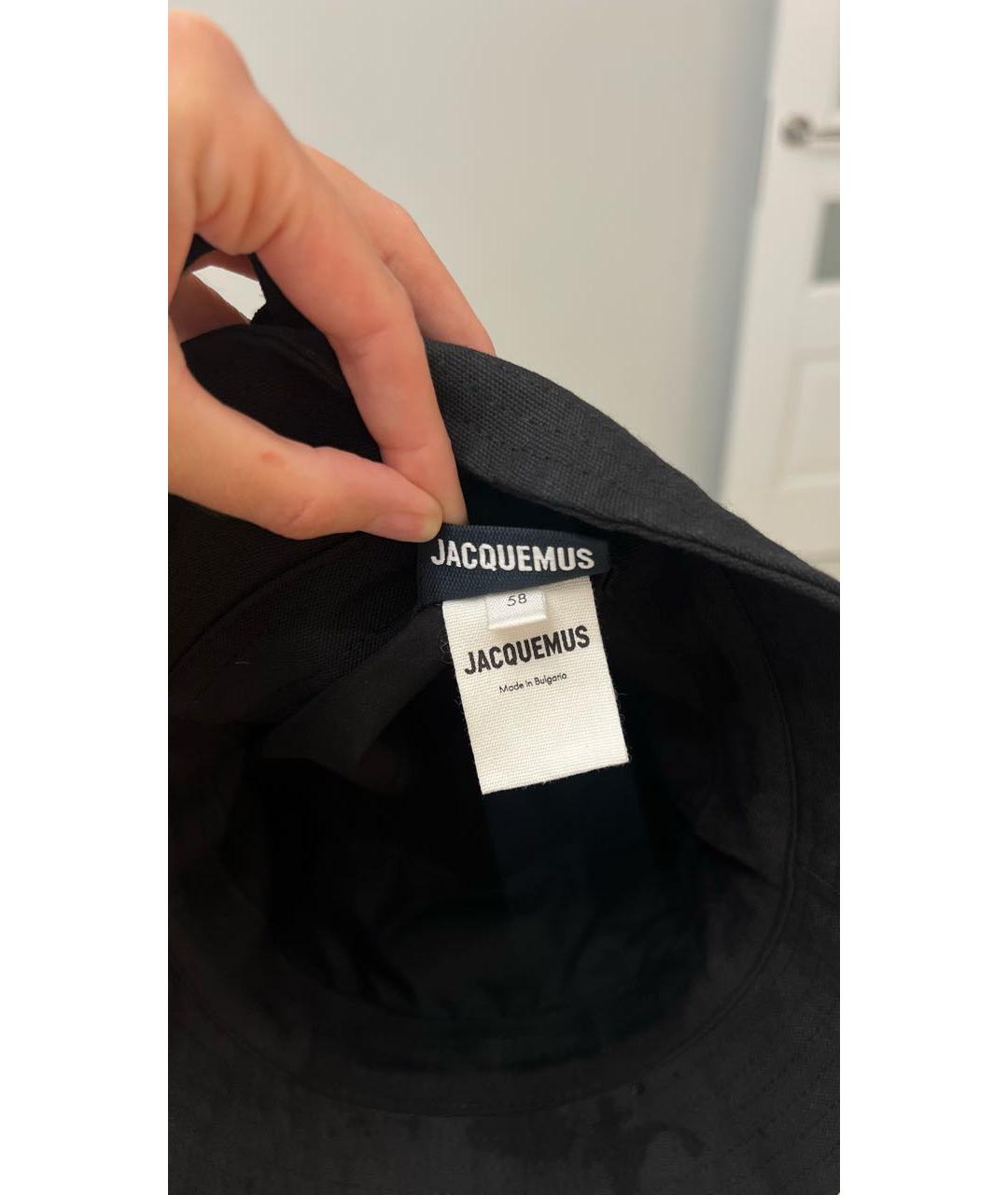 JACQUEMUS Черная хлопковая панама, фото 4