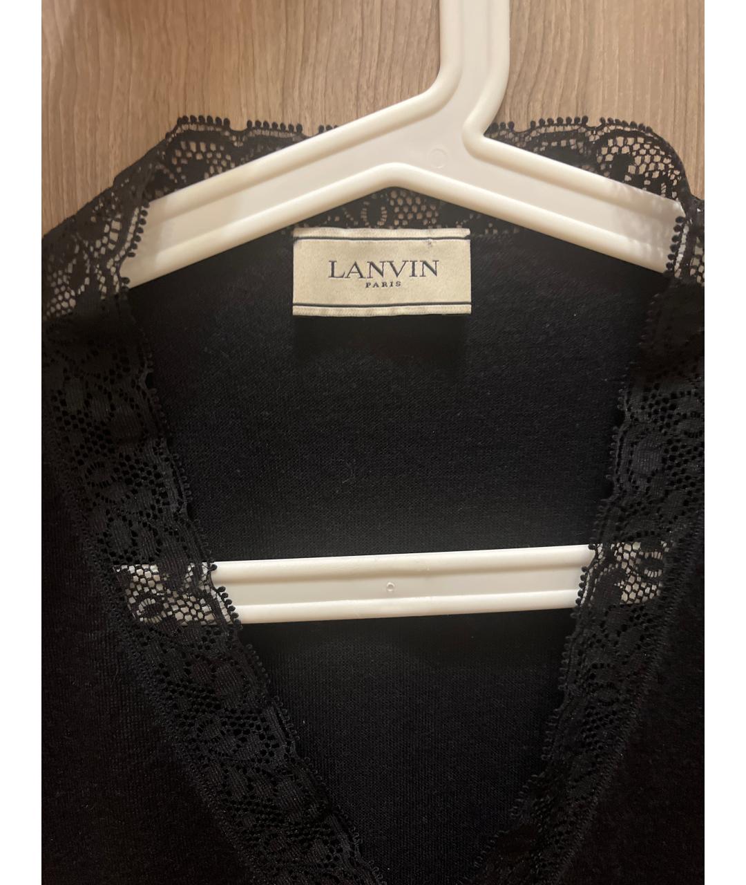 LANVIN Черная кашемировая майка, фото 2