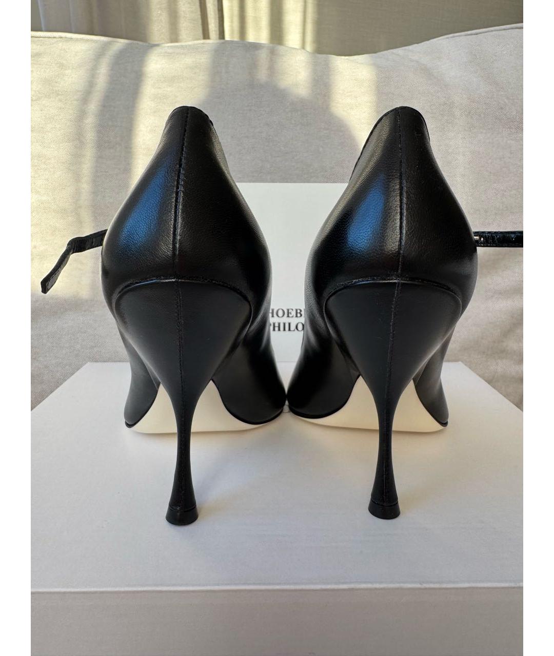 PHOEBE PHILO Черные кожаные туфли, фото 4