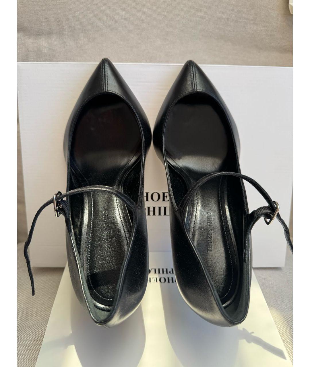 PHOEBE PHILO Черные кожаные туфли, фото 3