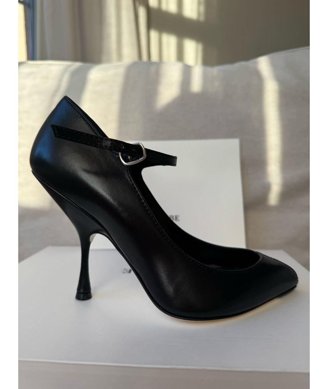 PHOEBE PHILO Черные кожаные туфли, фото 7