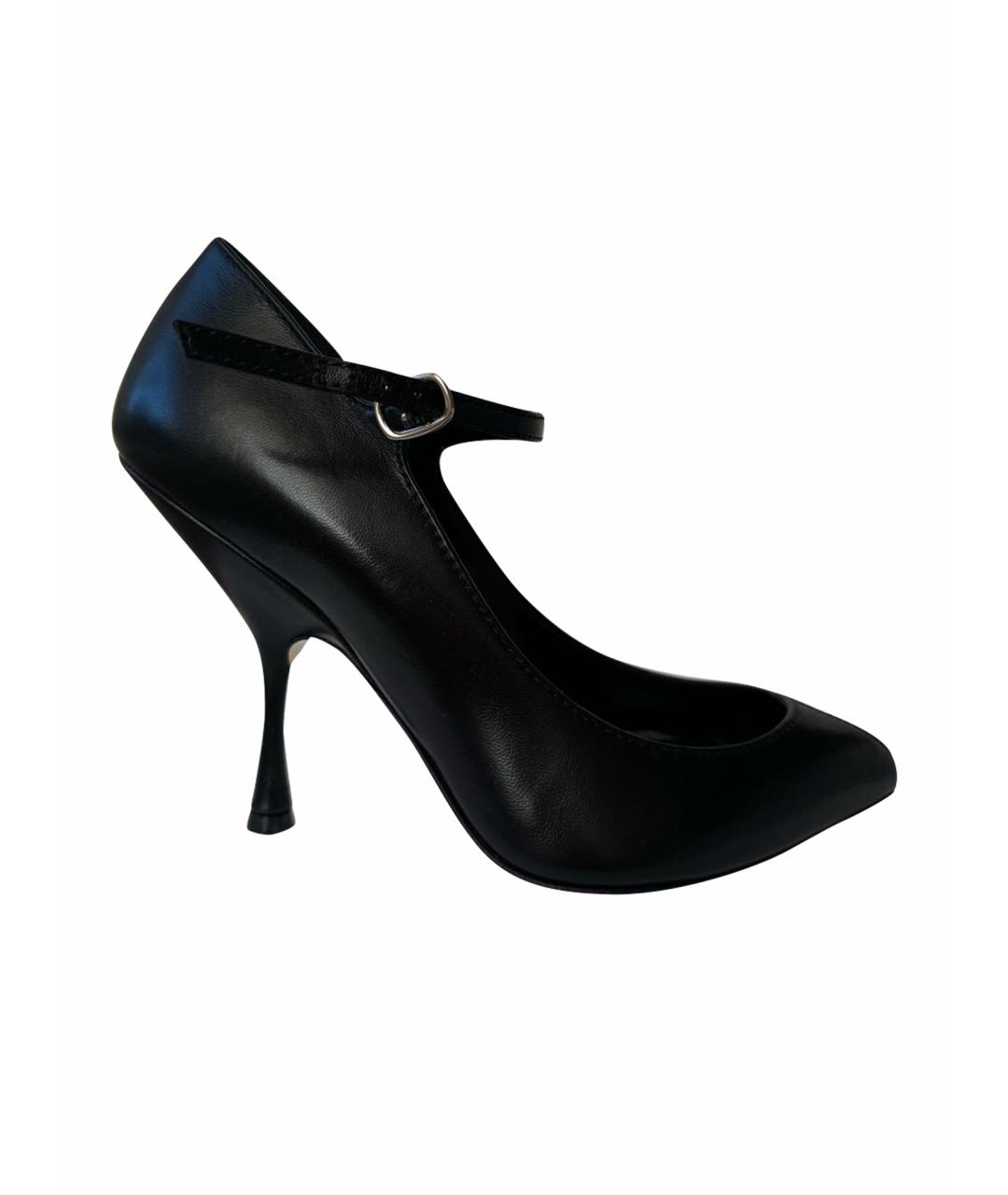 PHOEBE PHILO Черные кожаные туфли, фото 1