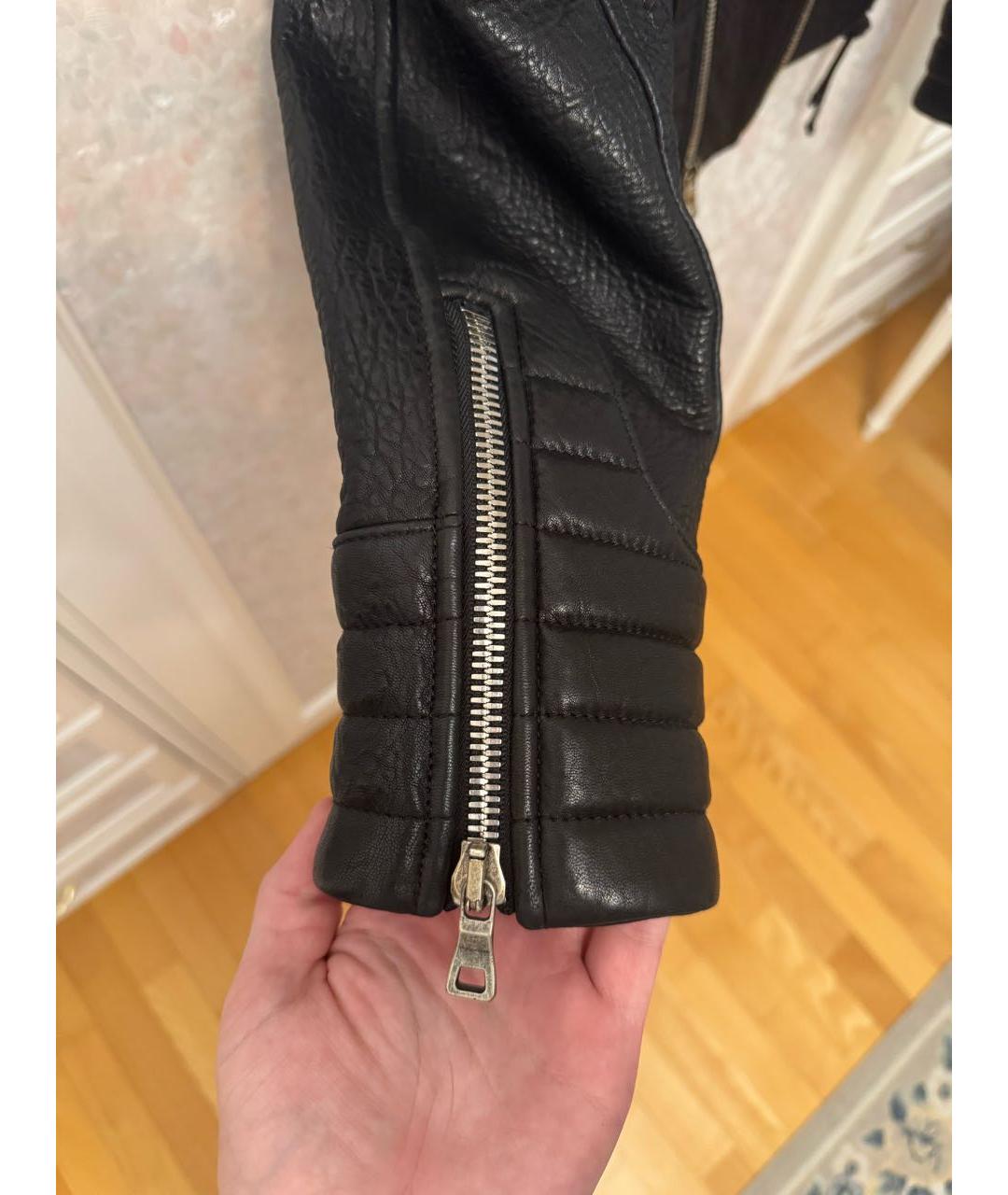 BALMAIN Черная кожаная куртка, фото 8