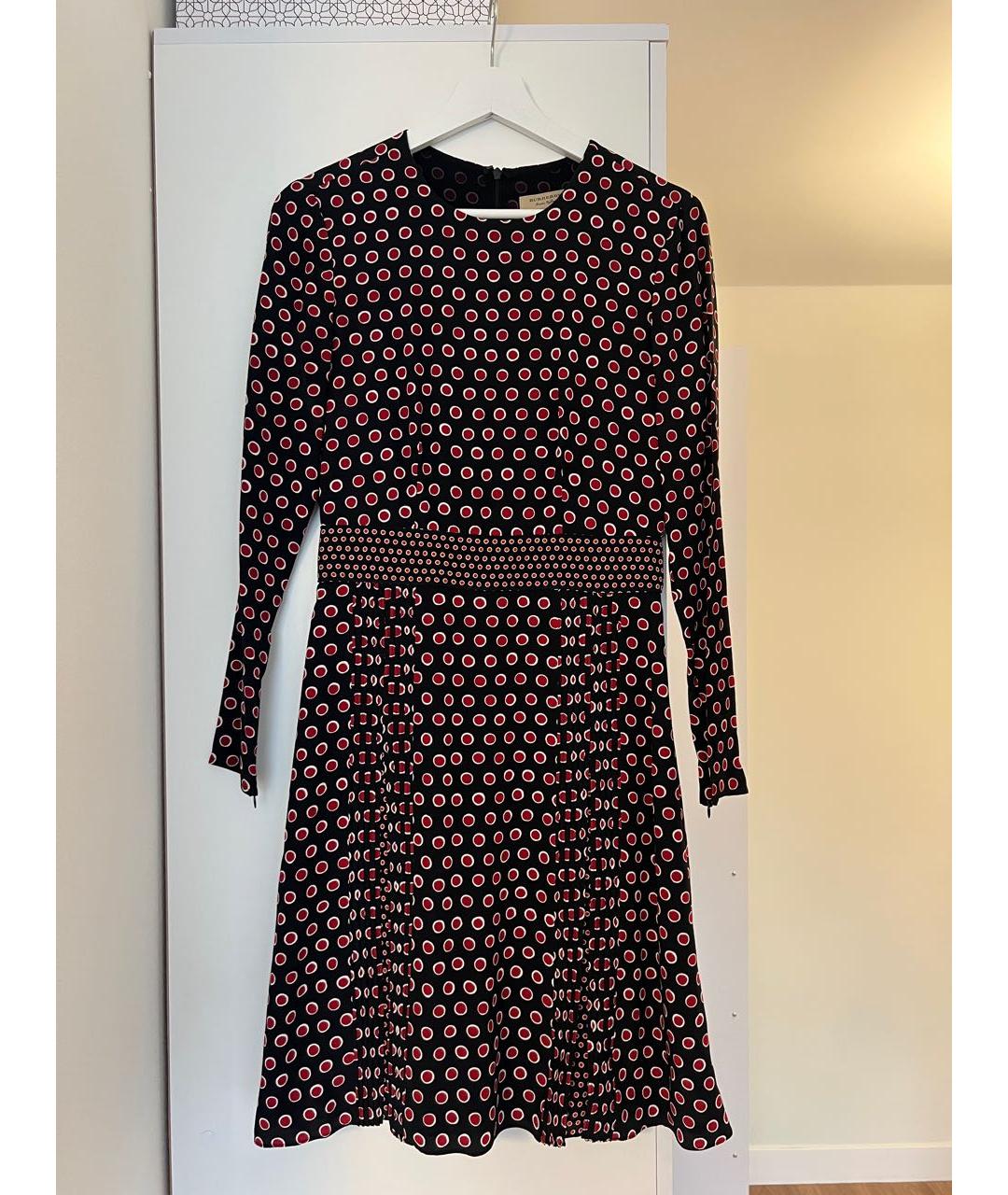 BURBERRY Бордовое вискозное коктейльное платье, фото 7