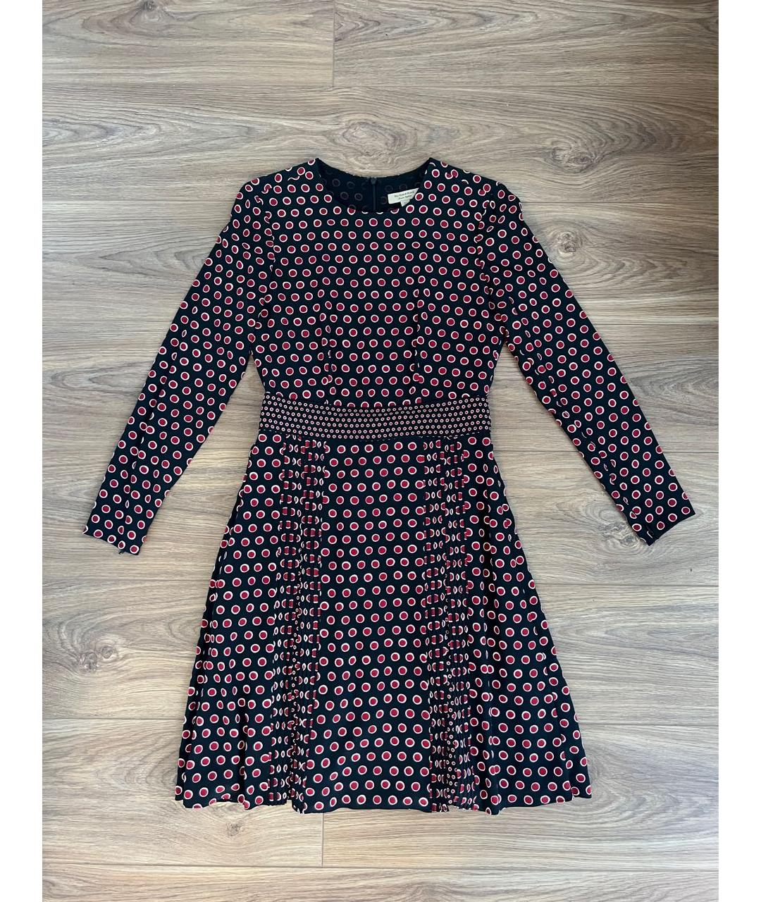 BURBERRY Бордовое вискозное коктейльное платье, фото 5