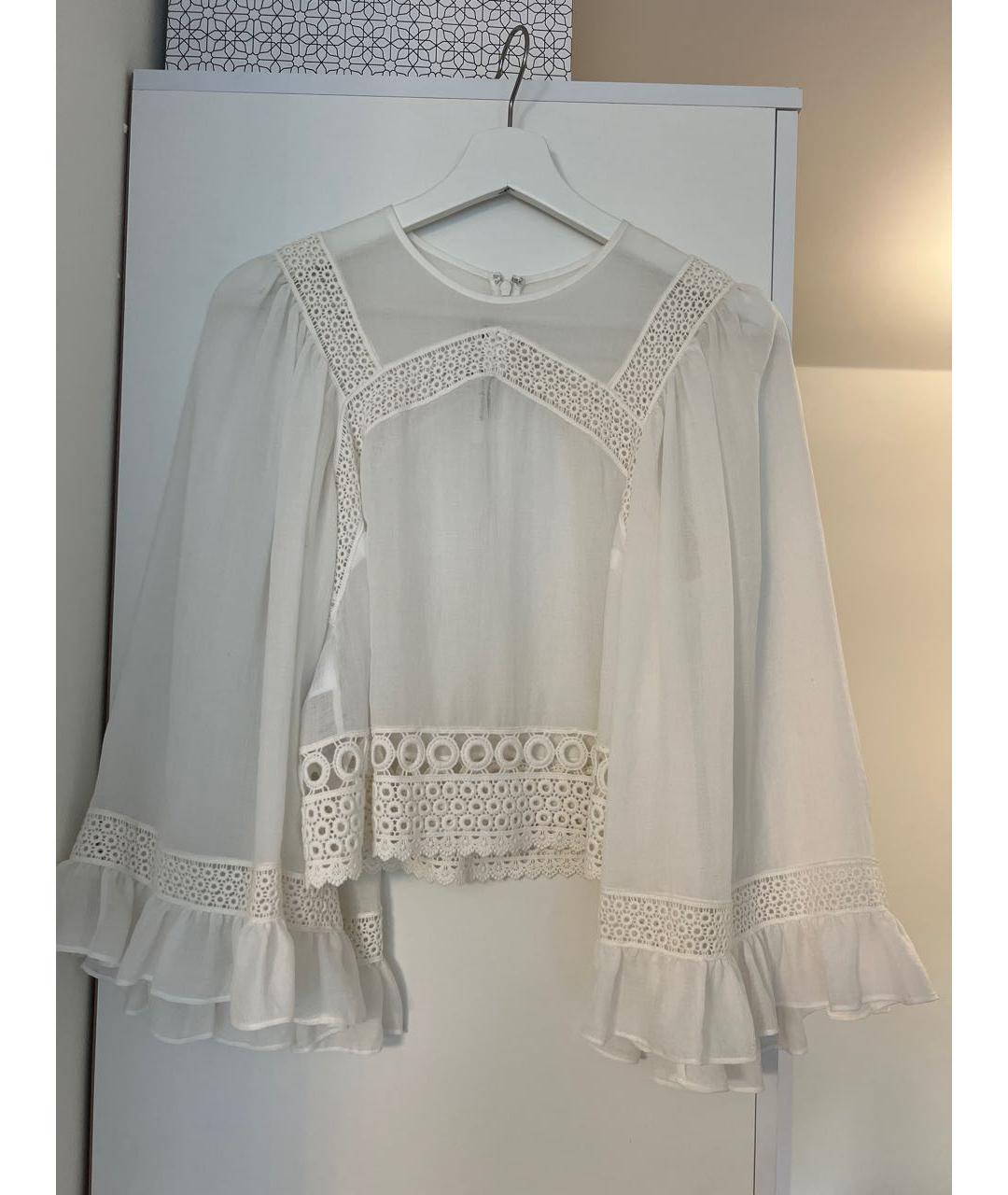 MCQ ALEXANDER MCQUEEN Белая хлопковая блузы, фото 7