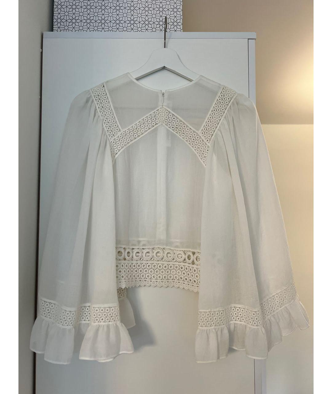 MCQ ALEXANDER MCQUEEN Белая хлопковая блузы, фото 2