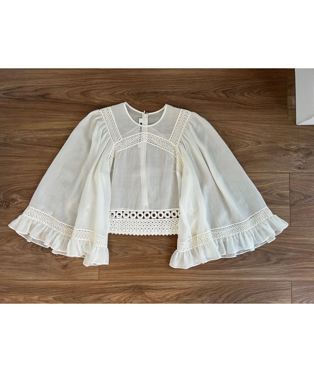 MCQ ALEXANDER MCQUEEN Белая хлопковая блузы, фото 3