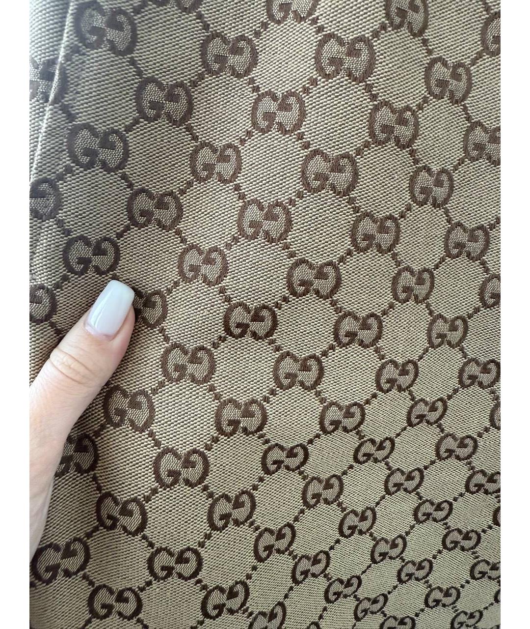 GUCCI Коричневые хлопковые повседневные брюки, фото 4