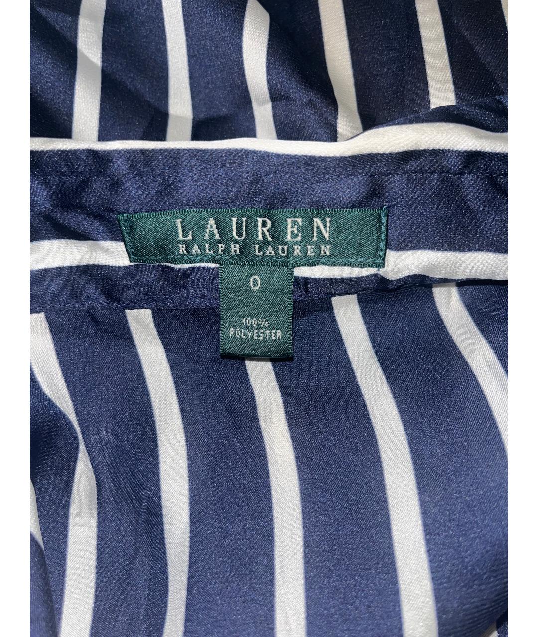RALPH LAUREN Темно-синяя полиэстеровая блузы, фото 2