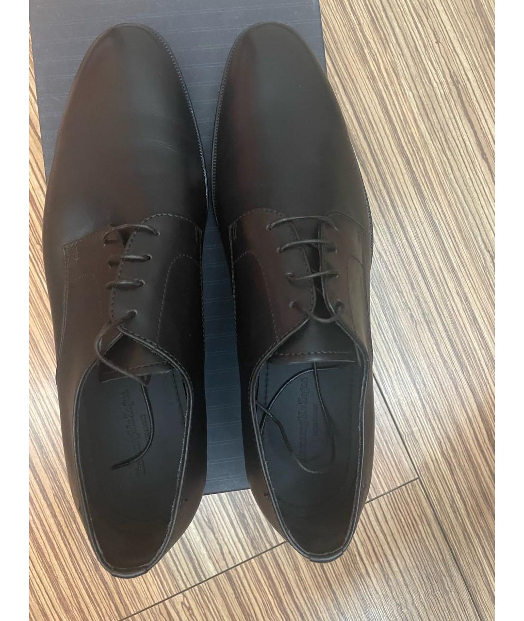 ERMENEGILDO ZEGNA Коричневые кожаные туфли, фото 3