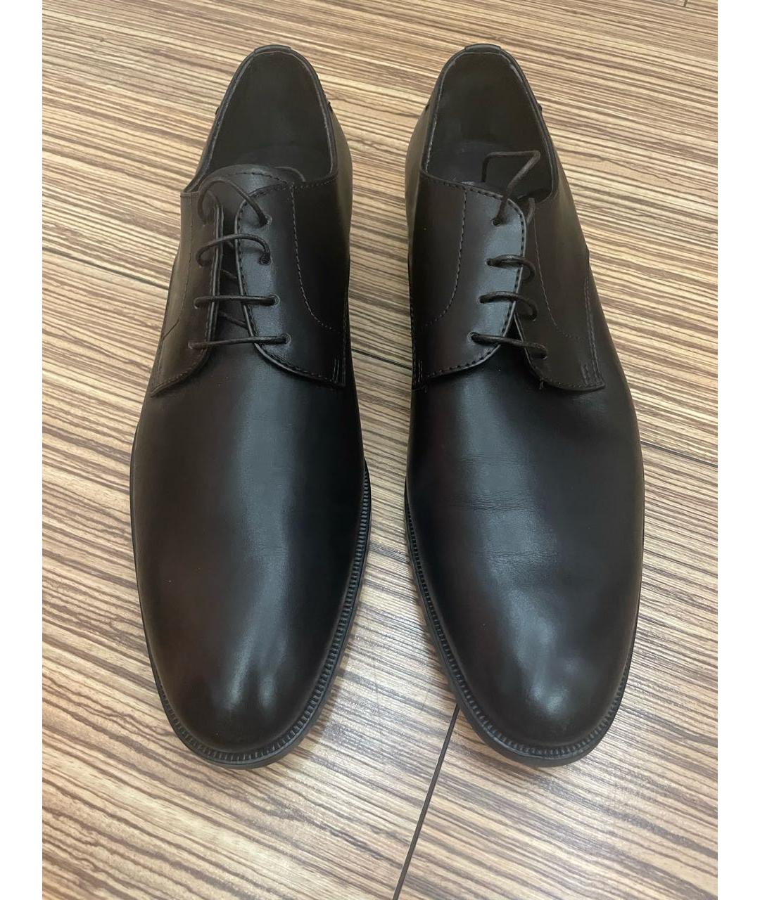 ERMENEGILDO ZEGNA Коричневые кожаные туфли, фото 2