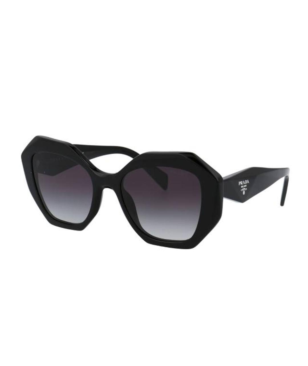 PRADA Черные пластиковые солнцезащитные очки, фото 1