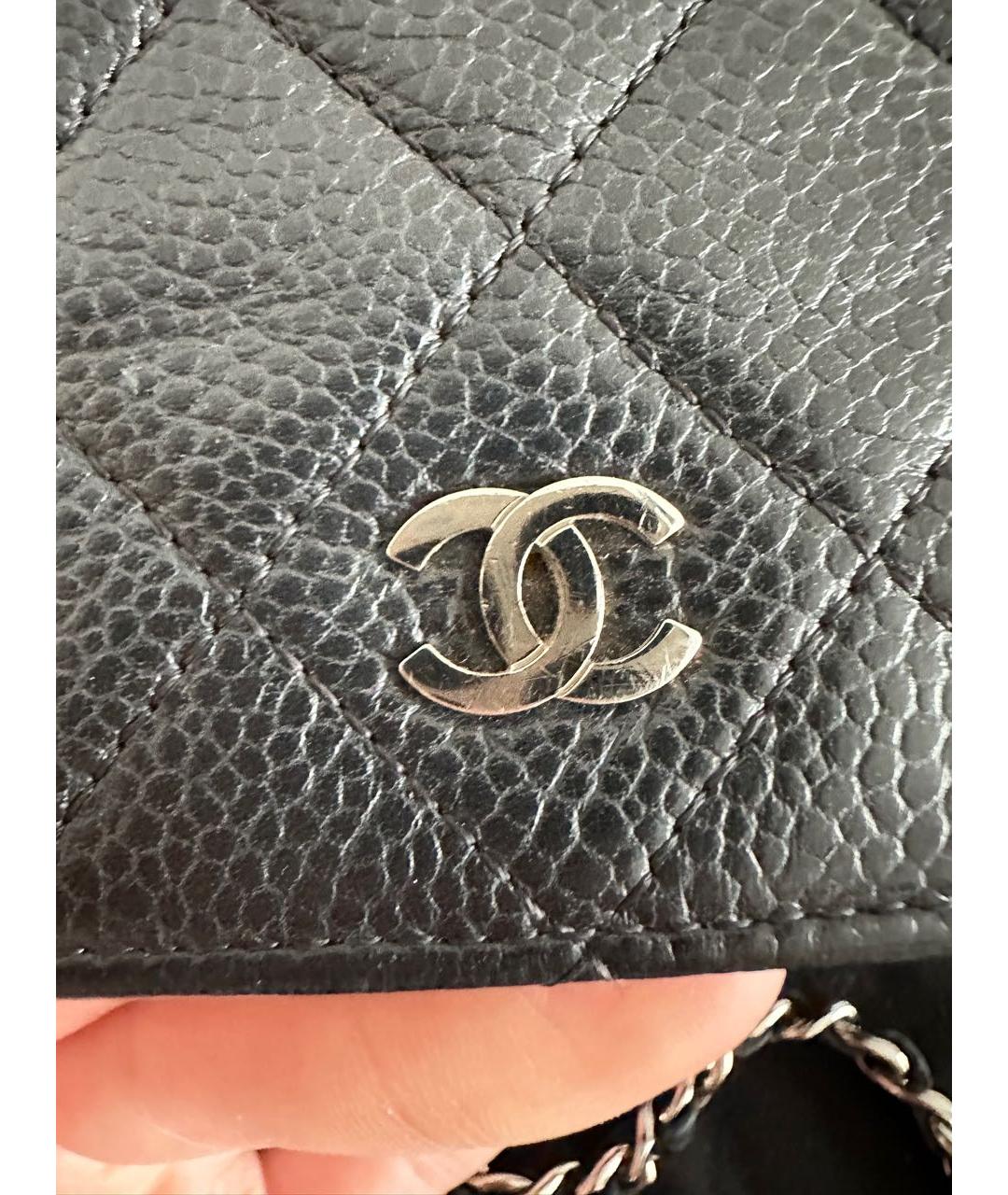 CHANEL Черная кожаная сумка через плечо, фото 6