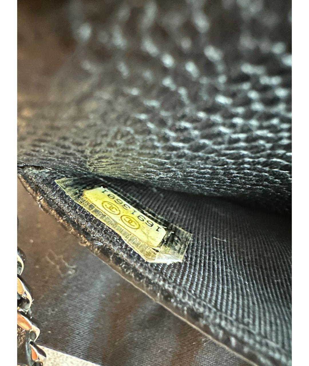 CHANEL Черная кожаная сумка через плечо, фото 5