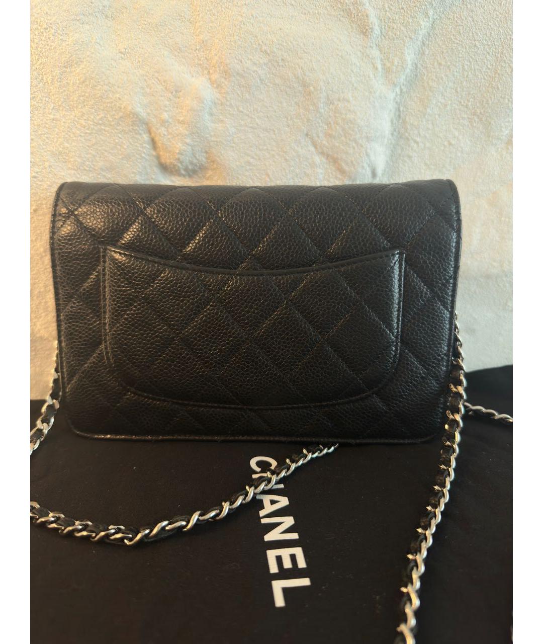 CHANEL Черная кожаная сумка через плечо, фото 3