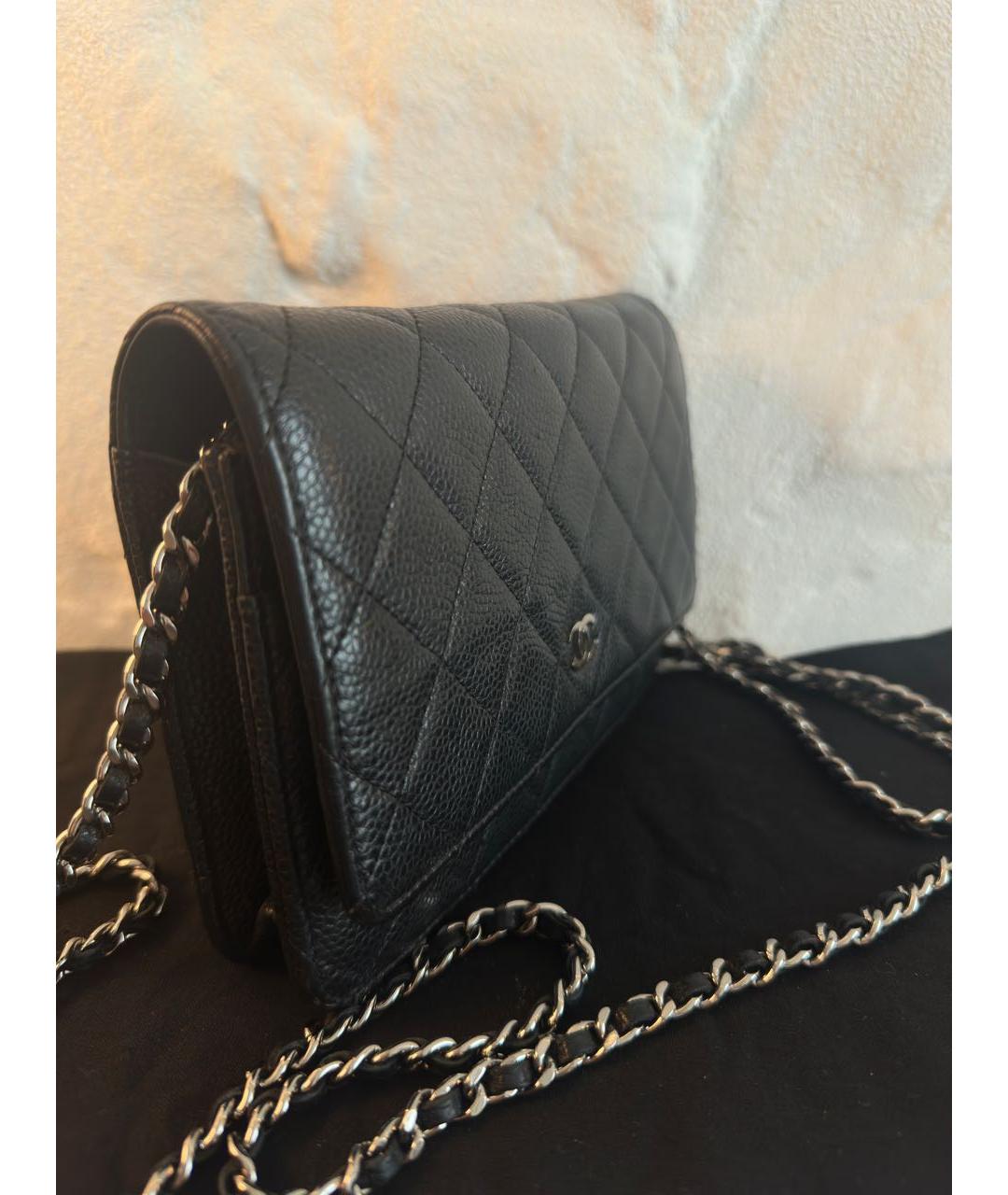CHANEL Черная кожаная сумка через плечо, фото 2