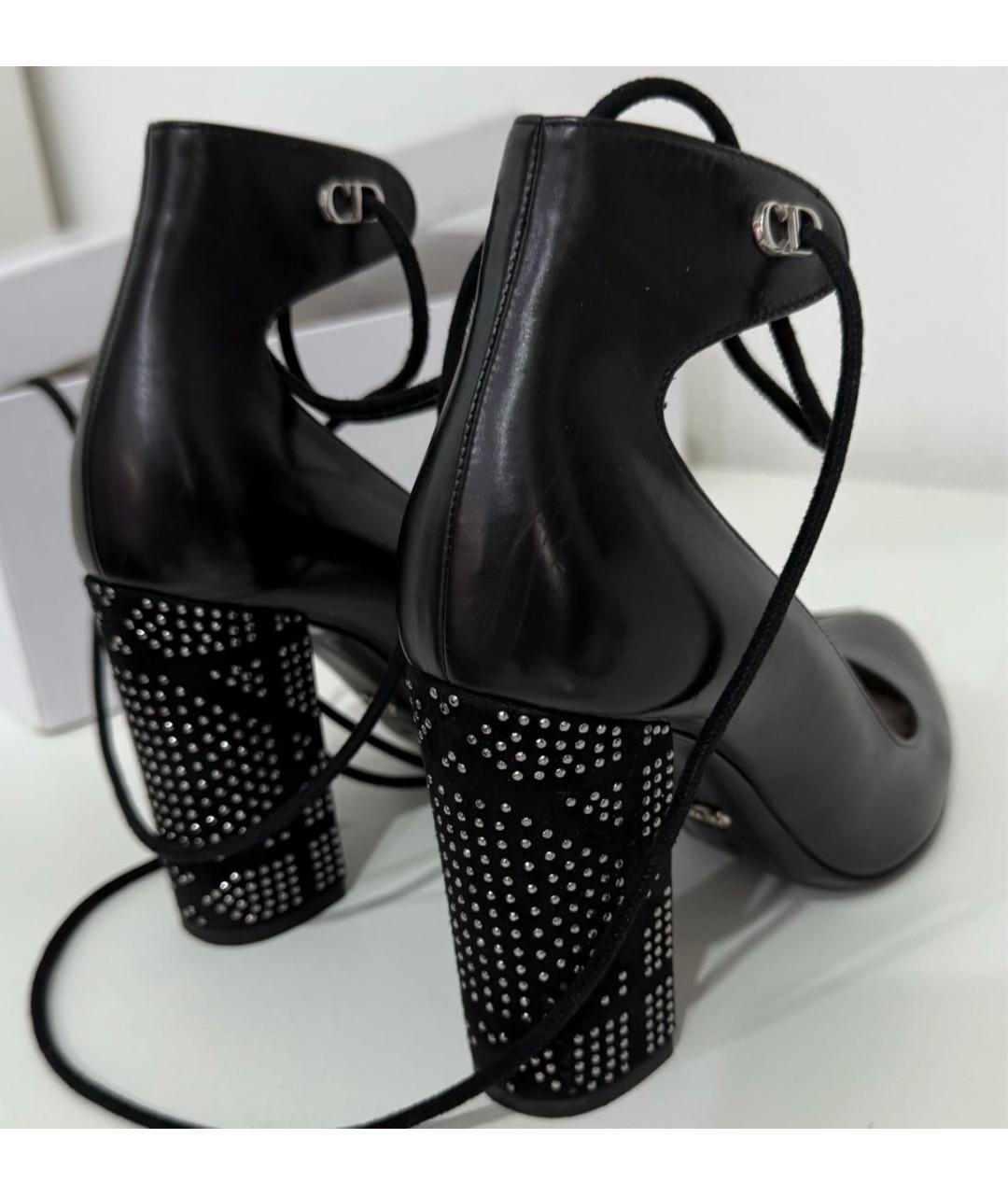CHRISTIAN DIOR Черные кожаные туфли, фото 6