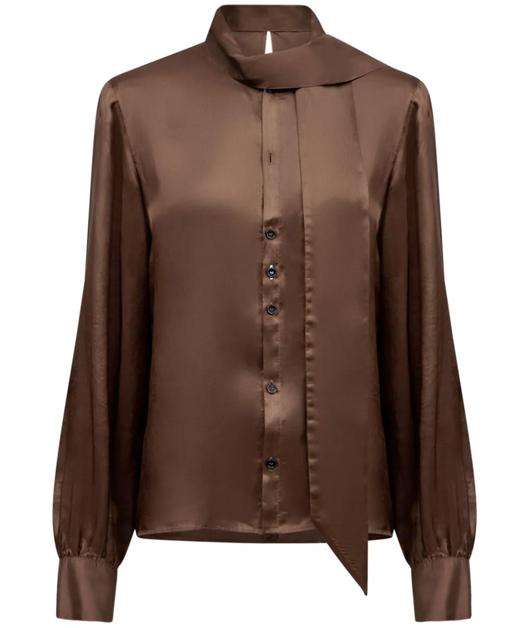 MM6 MAISON MARGIELA Коричневая вискозная блузы, фото 5