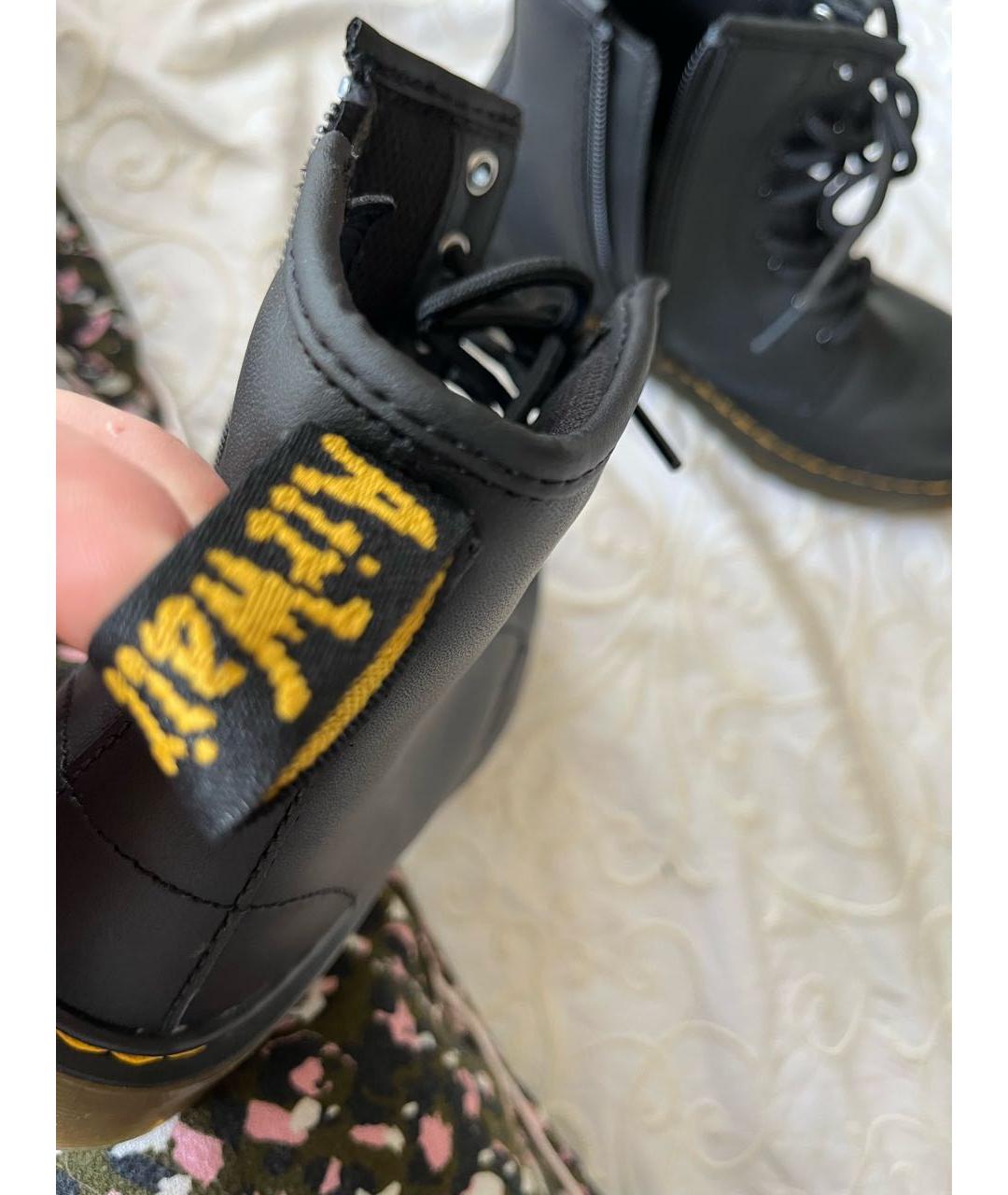 DR. MARTENS Черные кожаные ботинки, фото 5