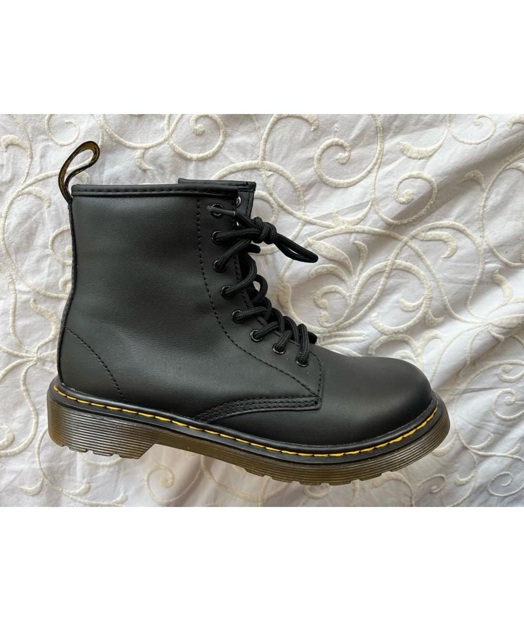 DR. MARTENS Черные кожаные ботинки, фото 9