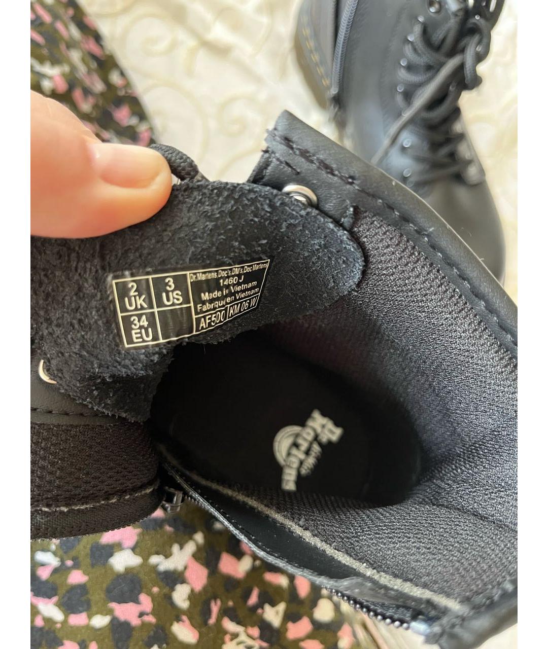 DR. MARTENS Черные кожаные ботинки, фото 4