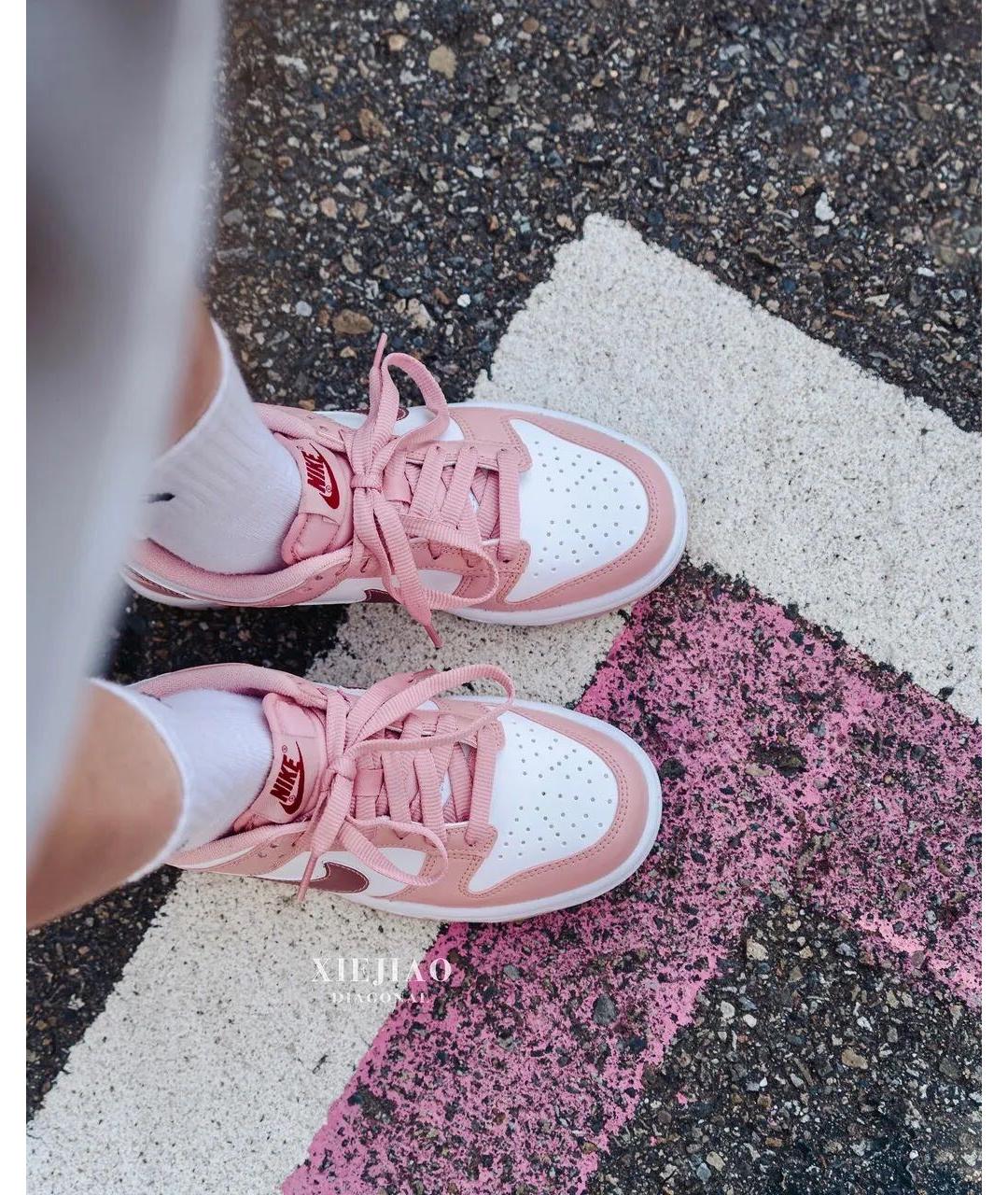 NIKE Розовые кожаные кроссовки, фото 2