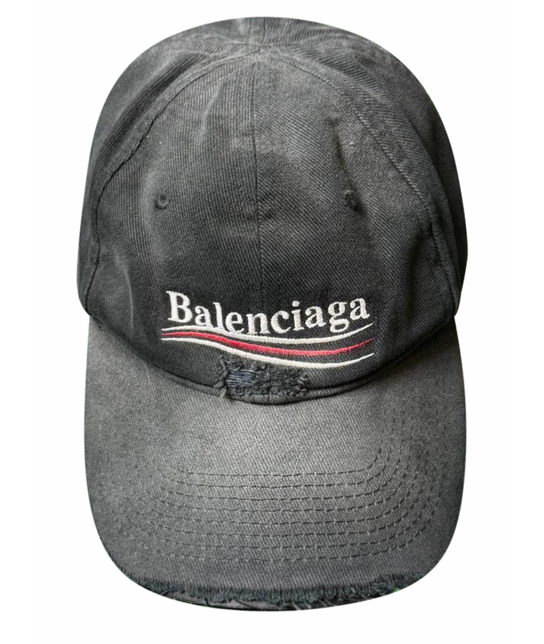 BALENCIAGA Антрацитовая кепка/бейсболка, фото 1