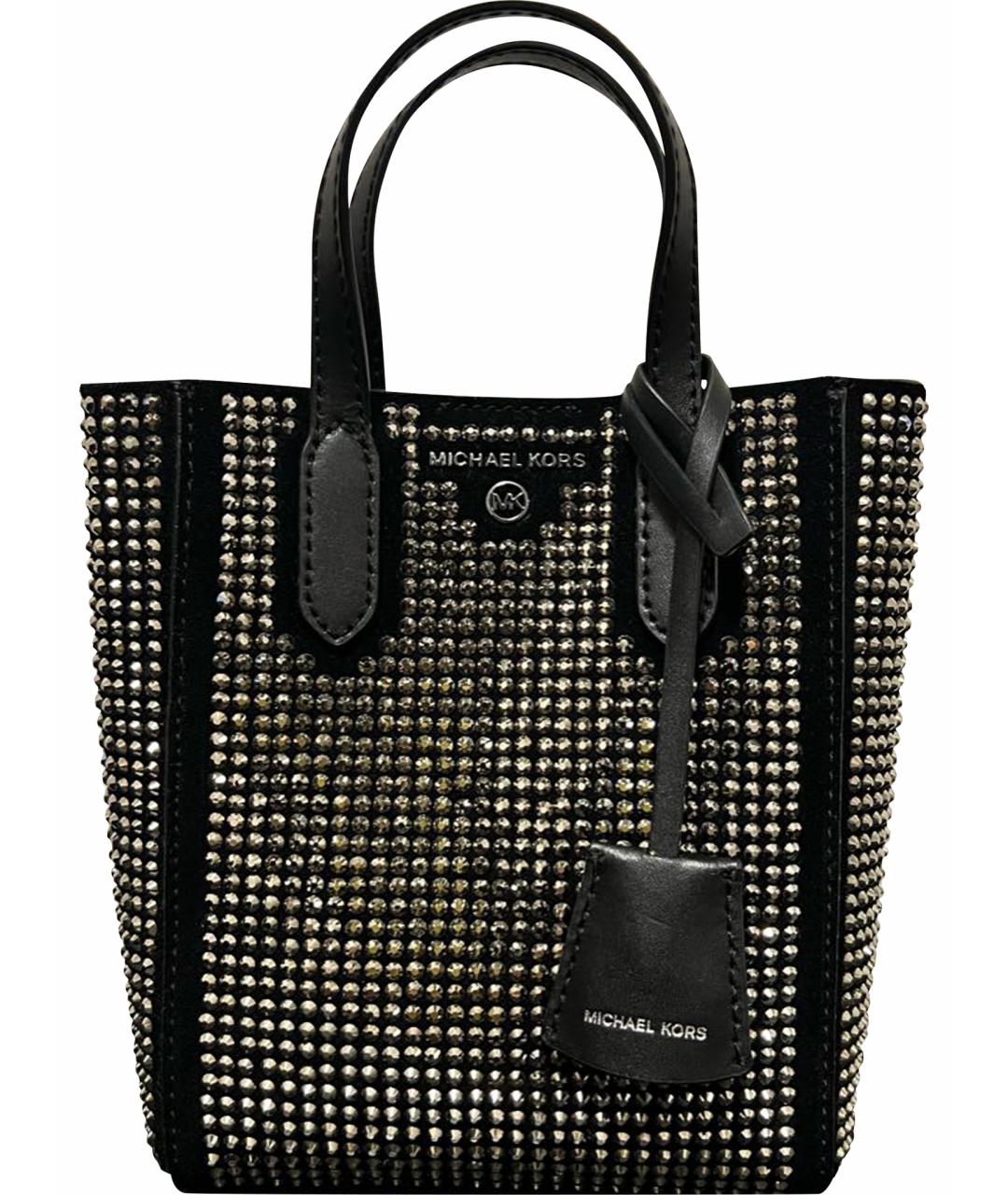 MICHAEL KORS Черная кожаная сумка с короткими ручками, фото 1