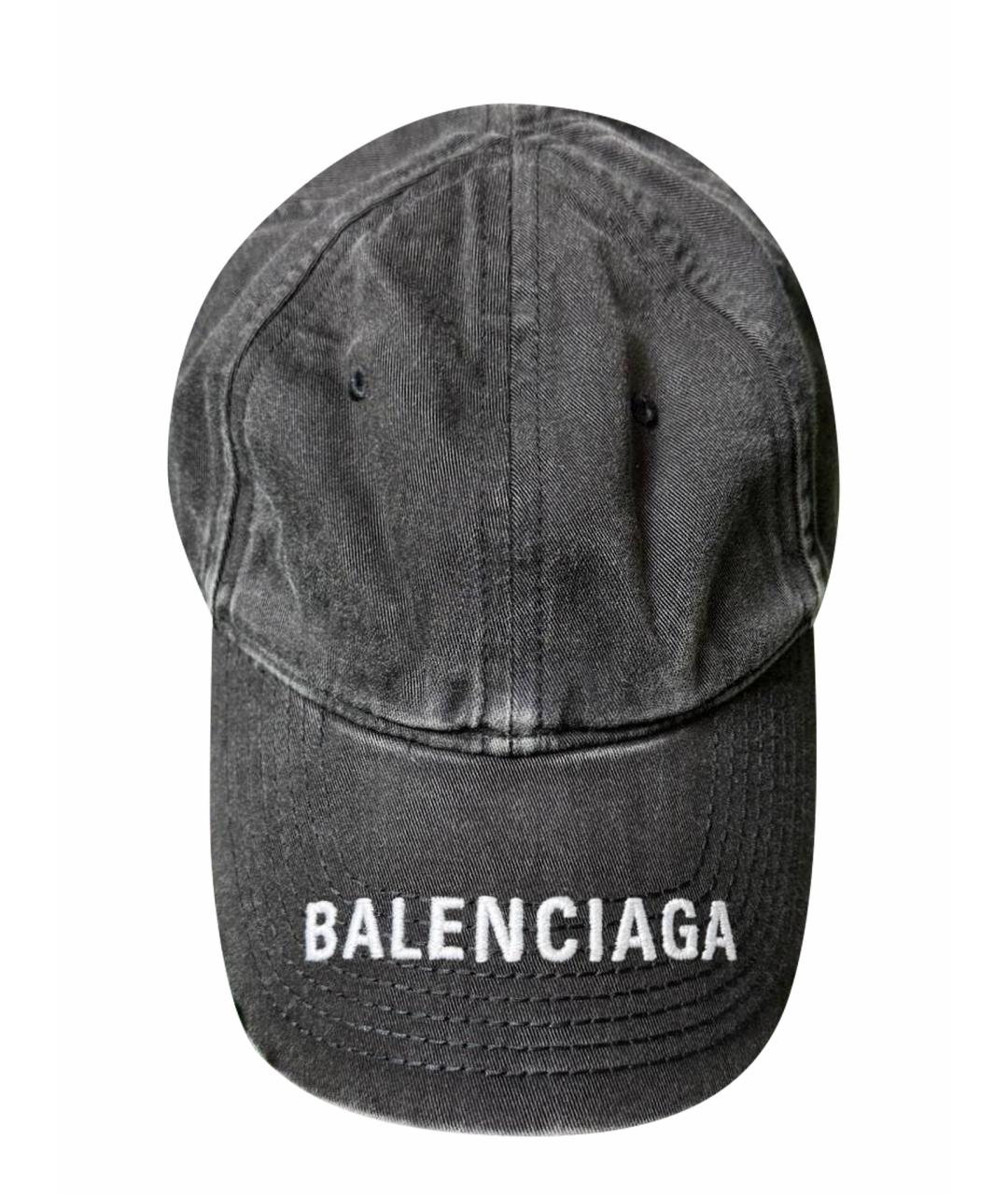 BALENCIAGA Антрацитовая кепка/бейсболка, фото 1