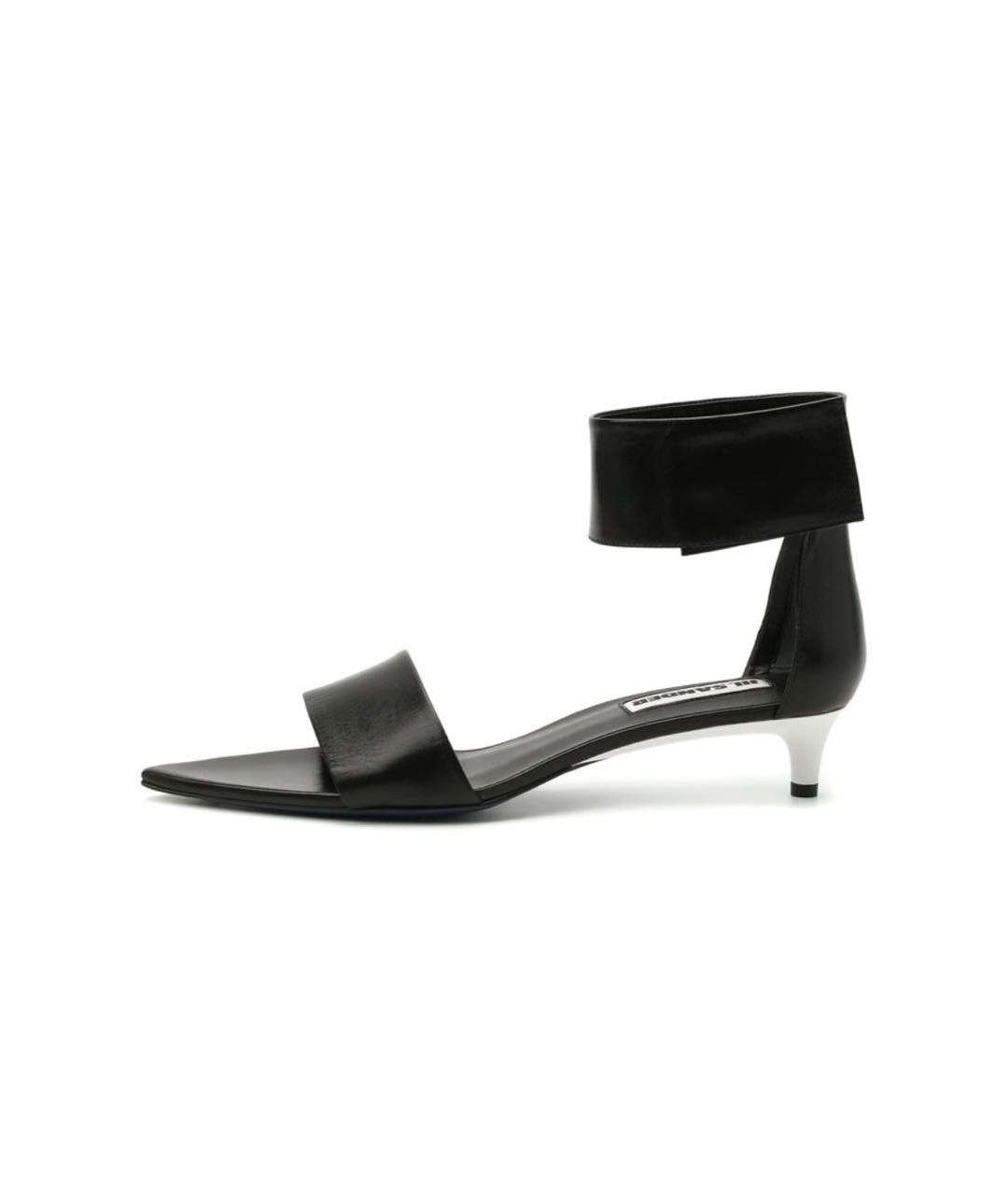 JIL SANDER Черные кожаные босоножки, фото 9