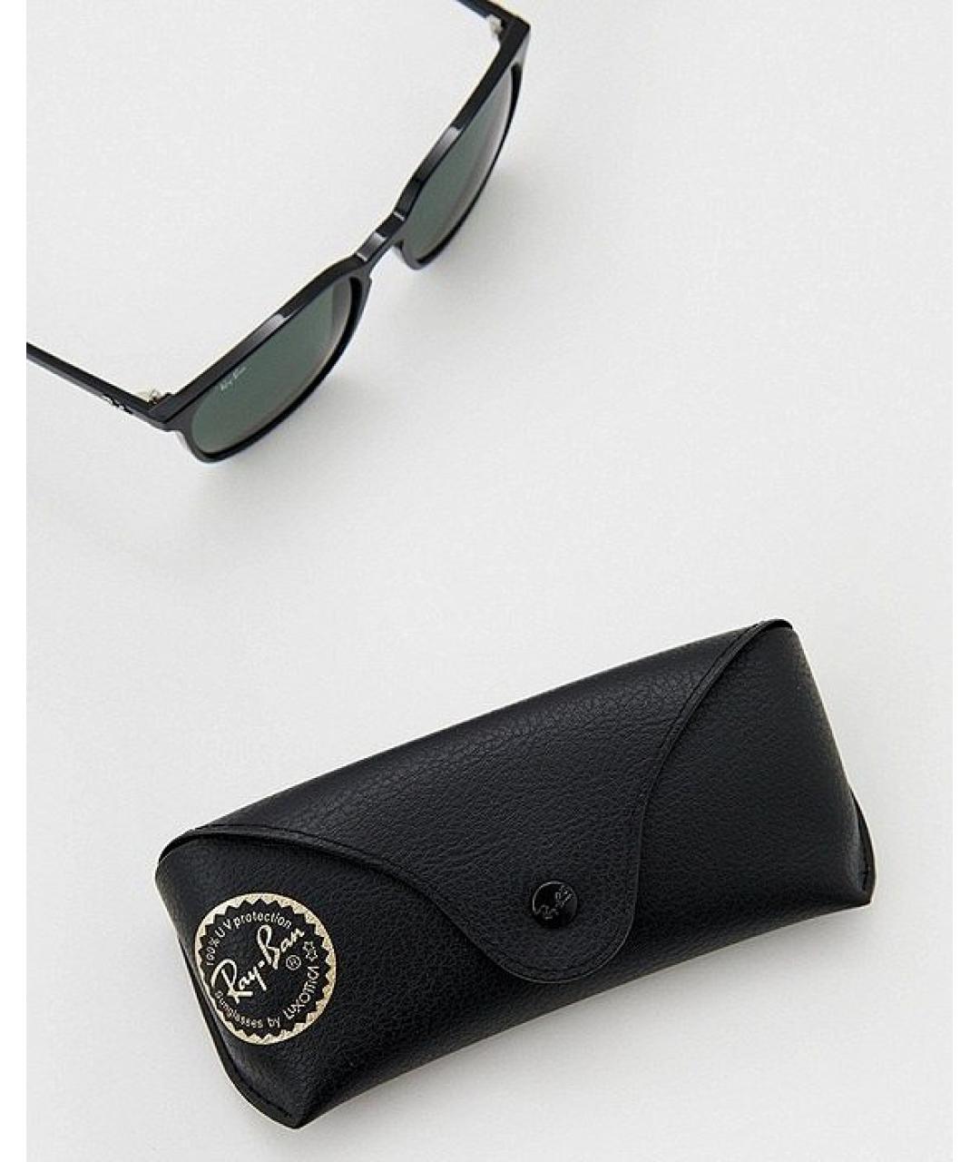 RAY BAN Черные пластиковые солнцезащитные очки, фото 7