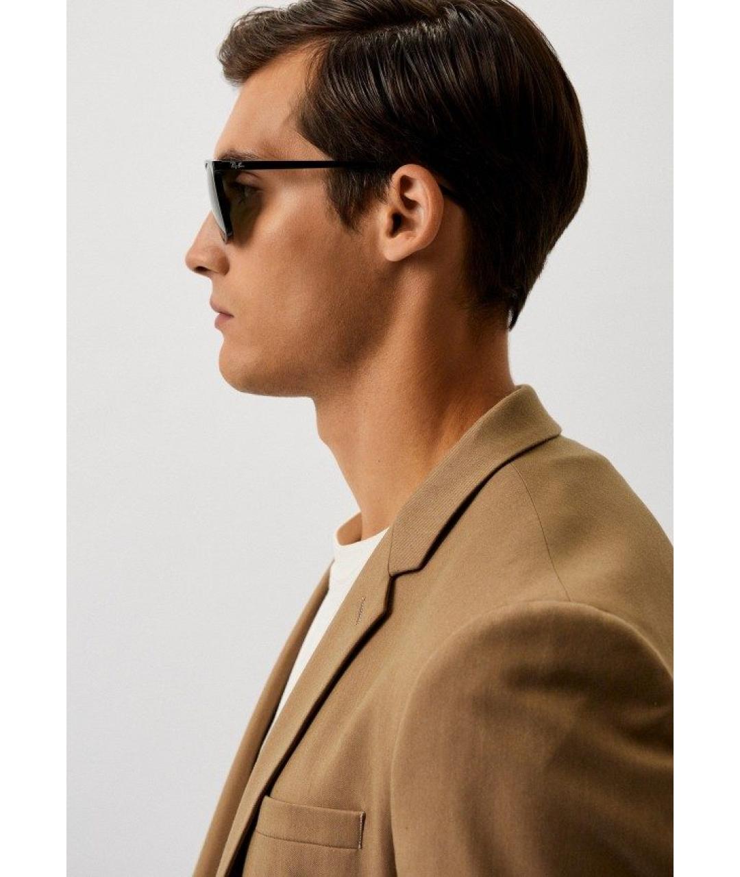 RAY BAN Черные пластиковые солнцезащитные очки, фото 9