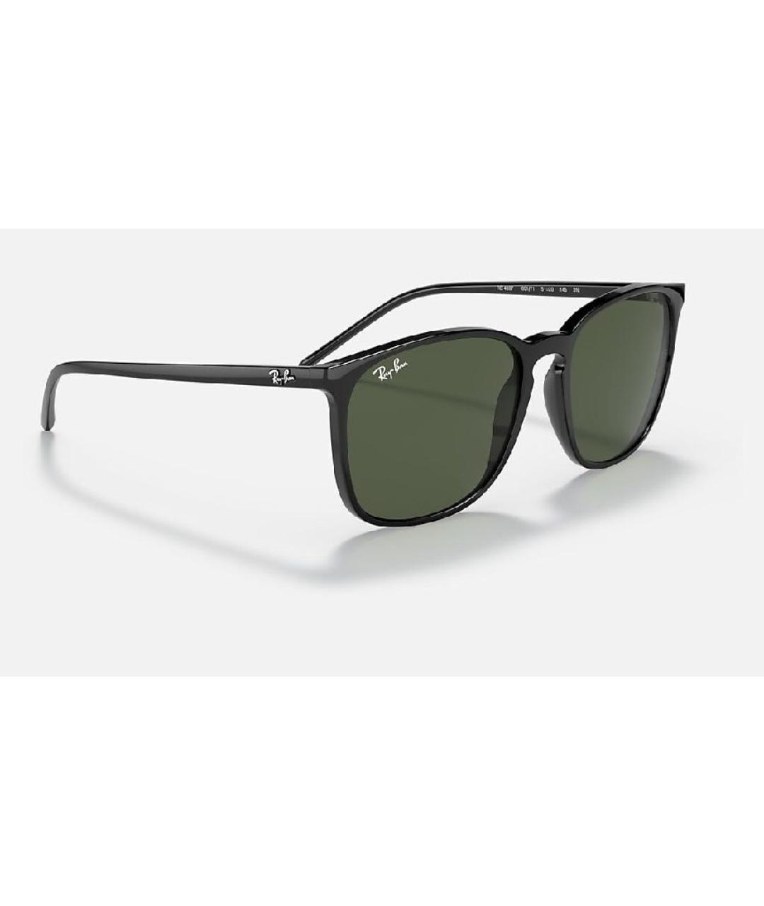 RAY BAN Черные пластиковые солнцезащитные очки, фото 5