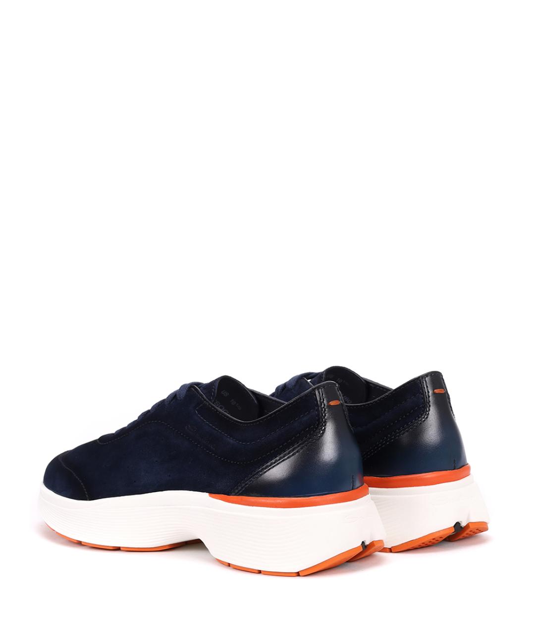 SANTONI Синие низкие кроссовки / кеды, фото 4