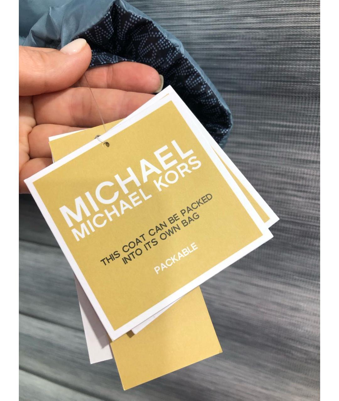 MICHAEL KORS Синяя полиэстеровая куртка, фото 8